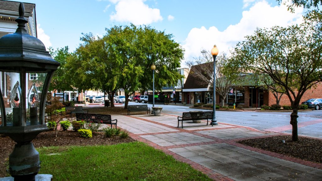 Downtown Rockmart Georgia town square