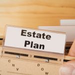 Estate plan documents stored in filing organizer