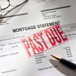 Mortgage statement marked past due with red stamp