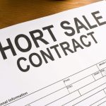 Short sale contract document with pen